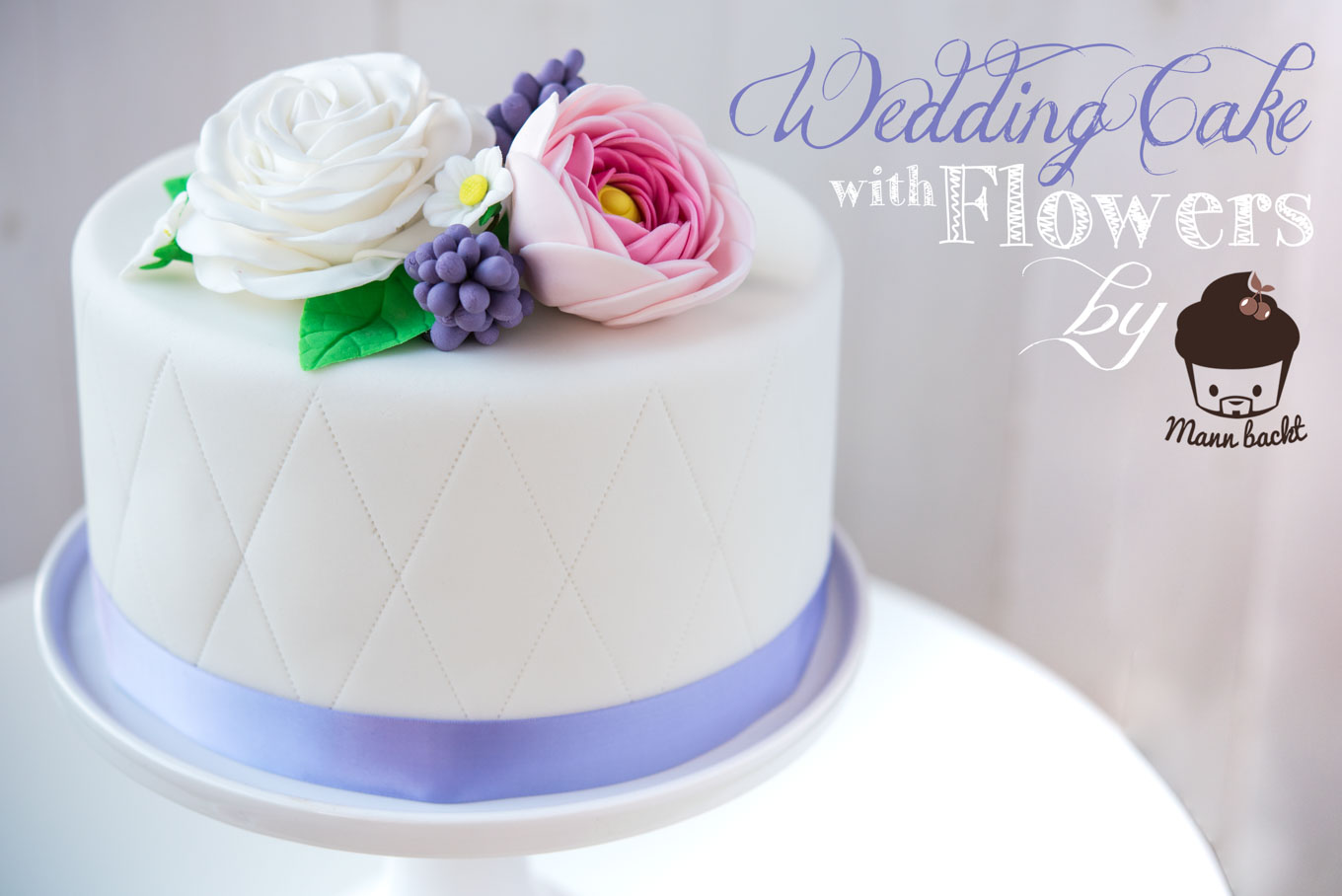Wedding Cake Mann backt Flowers Hochzeitstorte mit Blumen (1 von 1)