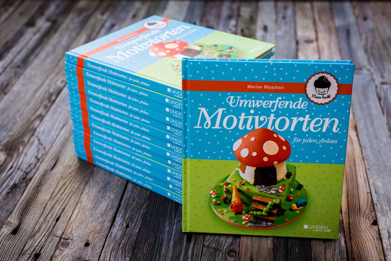 Mann backt Marian Moschen Umwerfende Motivtorten für jeden Anlass Lingen Verlag Motivtortenbuch Motivtorten Buch (1 von 8)