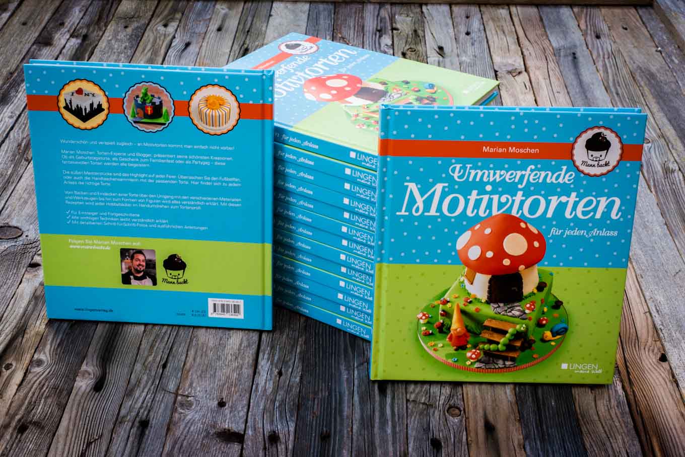 Mann backt Marian Moschen Umwerfende Motivtorten für jeden Anlass Lingen Verlag Motivtortenbuch Motivtorten Buch (2 von 8)