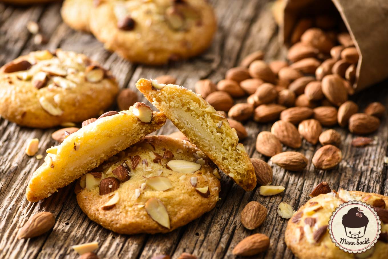 Marzipan Stuffed Almond Cookies
