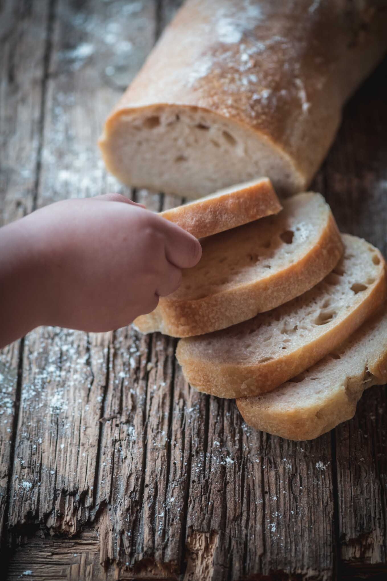 Weißbrot lange Teiggare